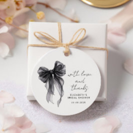 Etiquetas Para Recuerdos Black Coquette Bow Bridal Shower