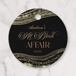 Etiquetas Para Recuerdos Black Gold Agate All Black Affair Birthday Party