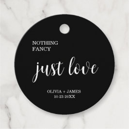 Etiquetas Para Recuerdos Black Nothing Fancy Just Love Wedding  