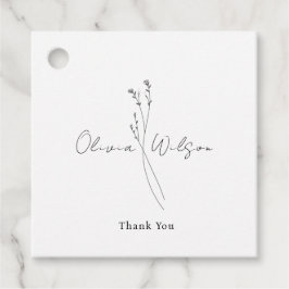 Etiquetas Para Recuerdos Blanco Elegante Minimalista Botánico
