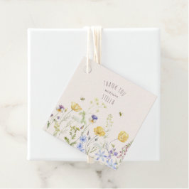 Etiquetas Para Recuerdos Bliss de verano, flores silvestres, rústico, acuar