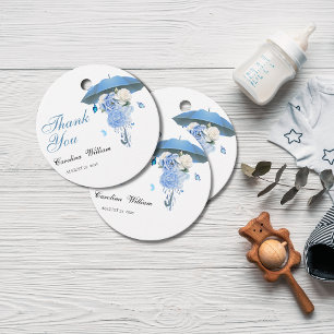 Etiquetas Para Recuerdos Blue April Showers Bring May Flower Baby Shower