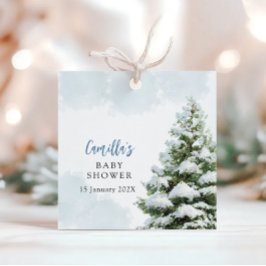 Etiquetas Para Recuerdos Blue Baby It's Cold Outside Baby Shower