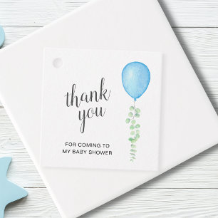 Etiquetas Para Recuerdos Blue Balloon Gracias