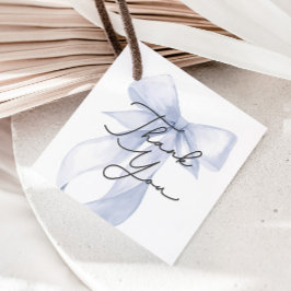 Etiquetas Para Recuerdos Blue Bow Baby Shower Gracias Por Favor