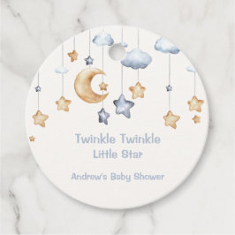 Etiquetas Para Recuerdos Blue Elegle Twinkle Twinkle Baby Shower
