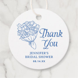 Etiquetas Para Recuerdos Blue Farmer's Market Bridal Shower