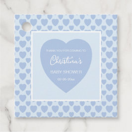 Etiquetas Para Recuerdos Blue Hearts Baby Shower 