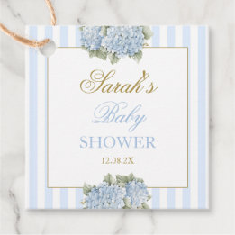Etiquetas Para Recuerdos Blue Hydrangea Baby Shower