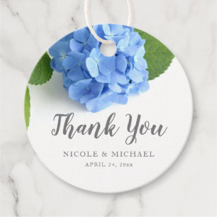 Etiquetas Para Recuerdos Blue Hydrangea Boda Floral Gracias