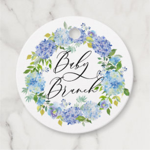 Etiquetas Para Recuerdos Blue Hydrangea Flowers Wreath Baby Brunch
