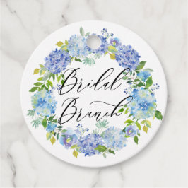 Etiquetas Para Recuerdos Blue Hydrangea Flowers Wreath Bridal Brunch