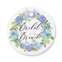 Blue Hydrangea Flowers Wreath Bridal Brunch