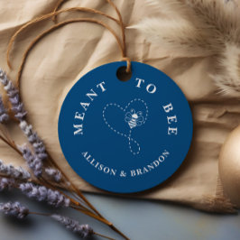 Etiquetas Para Recuerdos Blue Meant to Bee Honey Jar Wedding