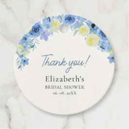 Etiquetas Para Recuerdos Blue Mediterranean Lemon Bridal shower