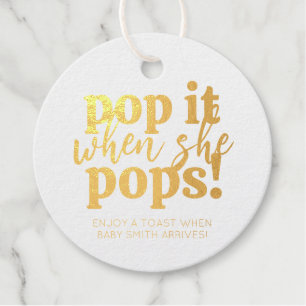 Etiquetas Para Recuerdos Blue Pop It Cuando Pops Baby Shower Favor