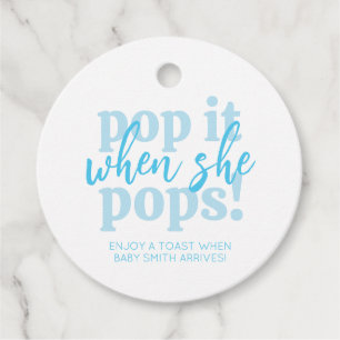 Etiquetas Para Recuerdos Blue Pop It Cuando Pops Un Regalo De Baby Shower