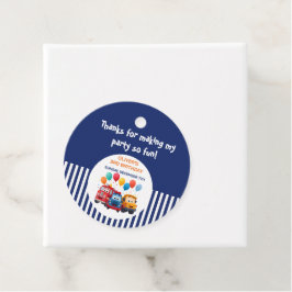 Etiquetas Para Recuerdos Blue Striped Truck Birthday Theme