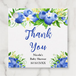 Etiquetas Para Recuerdos Blueberry Floral Baby Shower Thank You