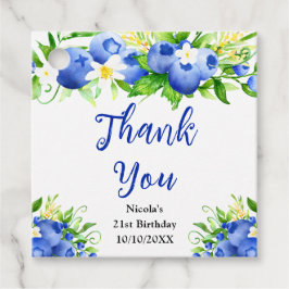 Etiquetas Para Recuerdos Blueberry Floral Birthday Thank You