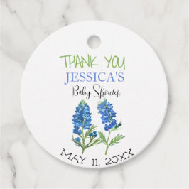 Etiquetas Para Recuerdos Bluebonnets Flowers Texas Baby Shower Chica