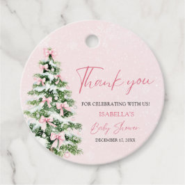 Etiquetas Para Recuerdos Bocas rosadas bebé está frío fuera de Baby Shower