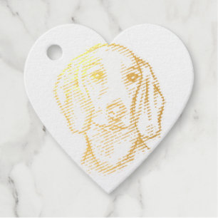 Etiquetas Para Recuerdos boceto de perro salchicha dibujado a mano en negro