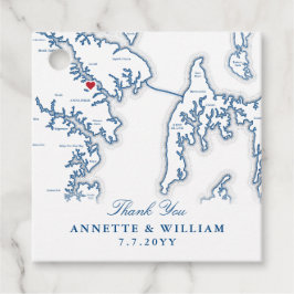 Etiquetas Para Recuerdos Boda azul de la Marina de Guerra de Annapolis Map