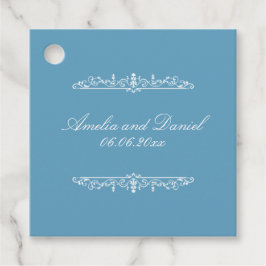 Etiquetas Para Recuerdos Boda Azul Estilo Regencia