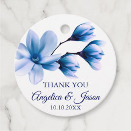 Etiquetas Para Recuerdos Boda blanco de la Marina azul acuarela Floral Ligh