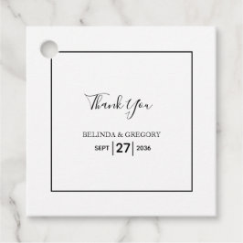 Etiquetas Para Recuerdos Boda blanco y negro minimalista