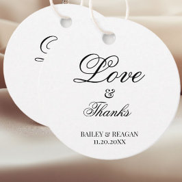 Etiquetas Para Recuerdos Boda blanco y negro mínimo