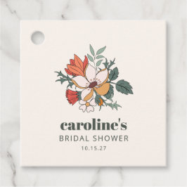Etiquetas Para Recuerdos Boda Bohemiana Retro Floral Nouveau Personalizada