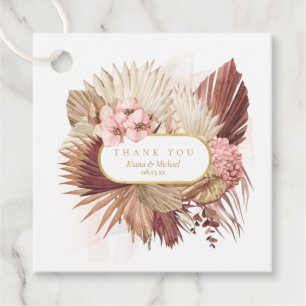 Etiquetas Para Recuerdos Boda Boho Oasis Floral Gracias V2 ID959