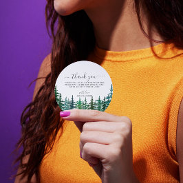 Etiquetas Para Recuerdos Boda Botánico Lantern de Pine Trees Rústico Invier