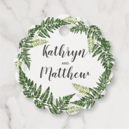 Etiquetas Para Recuerdos Boda Botánico Tropical Lush Fern