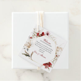 Etiquetas Para Recuerdos Boda Burgundy Winter Elegance