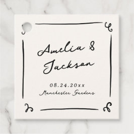 Etiquetas Para Recuerdos Boda caprichoso de mano