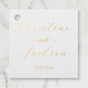 Etiquetas Para Recuerdos Boda con letra elegante moderna
