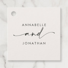 Etiquetas Para Recuerdos Boda contemporáneo minimalista de color crema mode