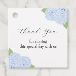 Etiquetas Para Recuerdos Boda de acuarela de Hydrangea azul