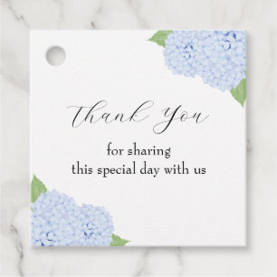 Etiquetas Para Recuerdos Boda de acuarela de Hydrangea azul