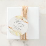 Etiquetas Para Recuerdos Boda de acuarela del desierto bohemio gracias<br><div class="desc">Elegantes acuarelas bohemias con bordes de lavado del desierto,  boda gracias etiquetas de favores. "gracias" en la moda de la caligrafía negra con líneas para sus nombres y fecha del evento. La parte posterior de la etiqueta presenta un color naranja de óxido sólido.</div>