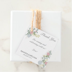 Etiquetas Para Recuerdos Boda de Acuarela Floral Fina