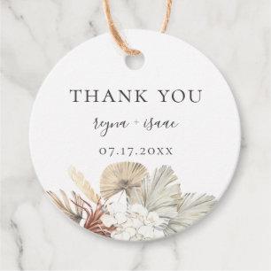 Etiquetas Para Recuerdos Boda de Botánicos de Bohemia Gracias