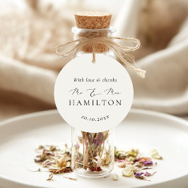 Etiquetas Para Recuerdos Boda de caligrafía Minimalista moderna