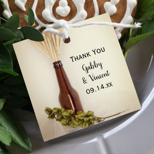 Etiquetas Para Recuerdos Boda de Cervecería de Trigo y Hops