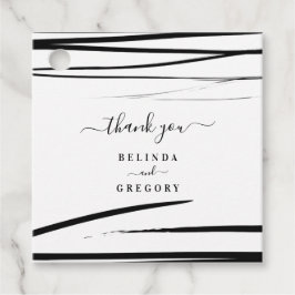 Etiquetas Para Recuerdos Boda de código QR de resumen blanco negro moderno