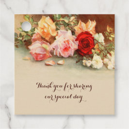 Etiquetas Para Recuerdos Boda de época, Rosas antiguos siguen con vida