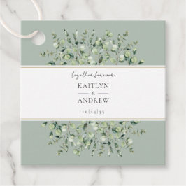 Etiquetas Para Recuerdos Boda de eucalipto verde salvia